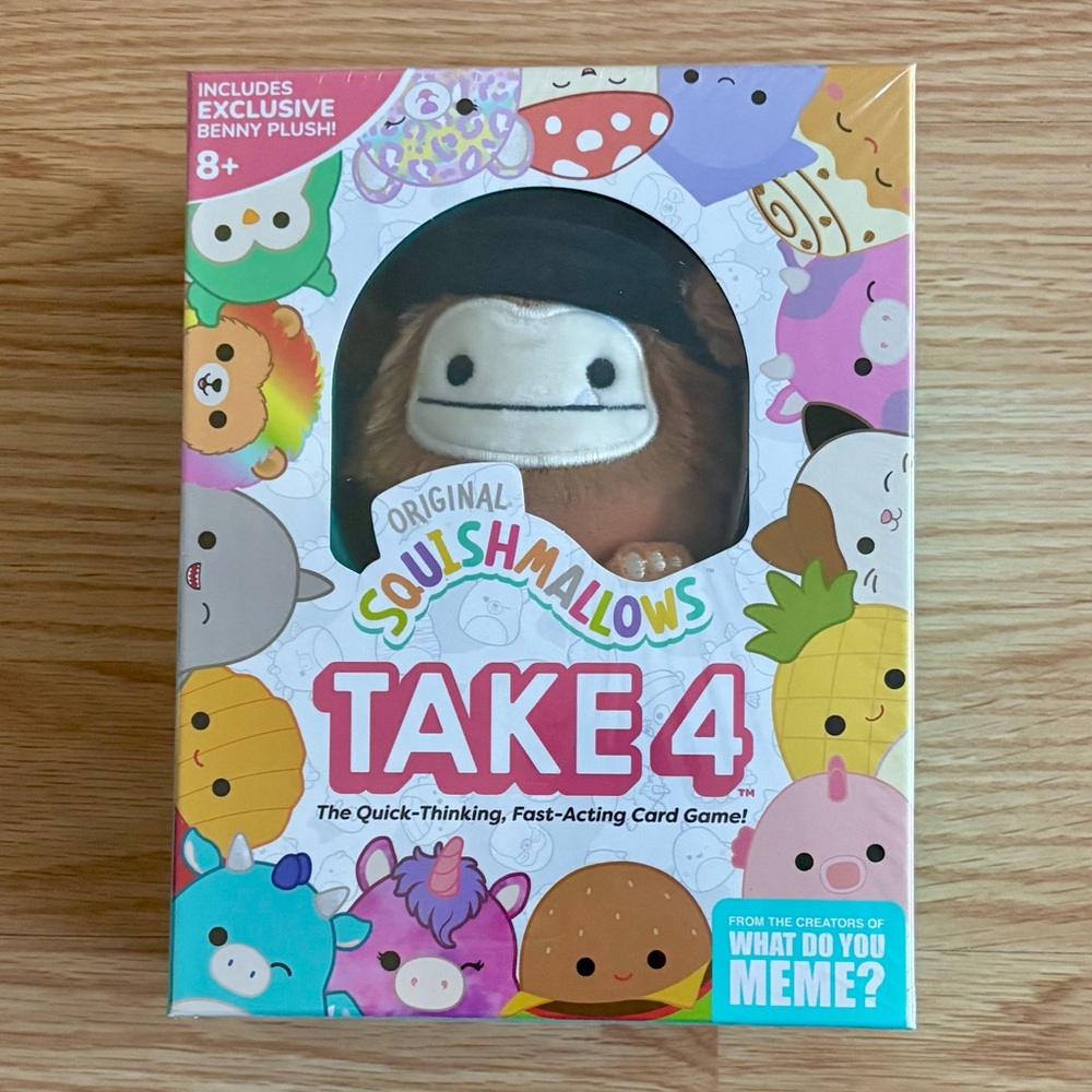 Squishmallows Take 4 Game with Exclusive Benny Plush